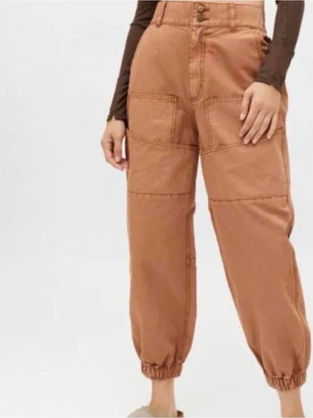 Urban Outfitters BDG Cargo Utility Cotton Canvas Joggers Pants Orange Women’s S